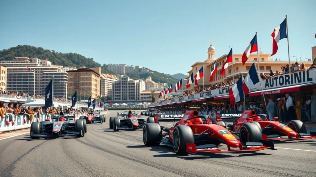 Hommage d'une scène de course à Ayrton Senna avec des pilotes français au Grand Prix de Monaco 2025.
