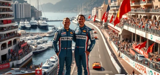 Une scène spectaculairedel Grand Prix de Monaco 2025 avec Hadjar et Gasly rendant hommage à Senna.