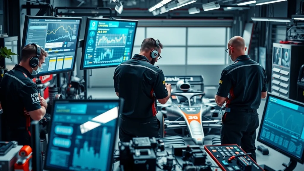 Une image illustrant la transformation des stratégies des équipes de sports automobiles grâce à l'analyse des données.