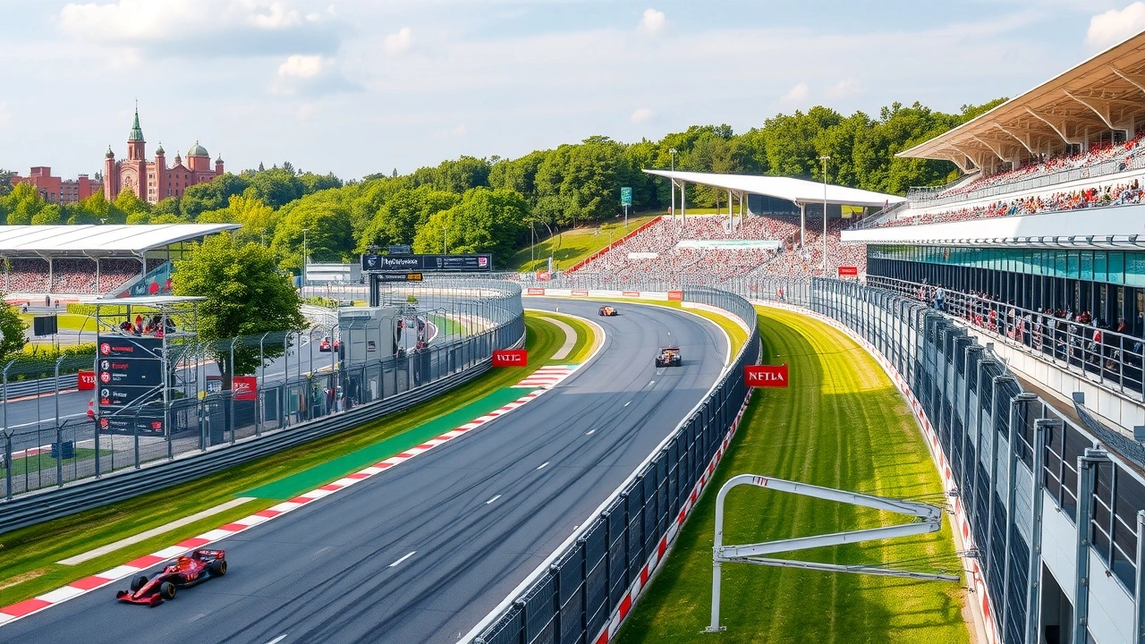 circuit de course dImola avec barrières de sécurité