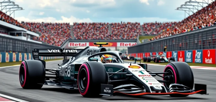 Une scène de course de Formule 1 mettant en avant l'importance de la sécurité, inspirée par l'héritage de Jules Bianchi.