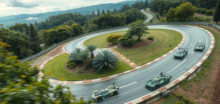 Image illustrant l'impact du changement climatique sur les circuits de course du futur.