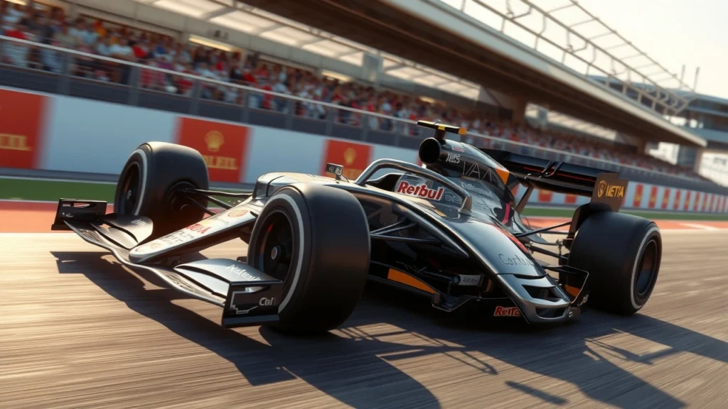 Illustration des nanotechnologies améliorant les performances des voitures de Formule 1.