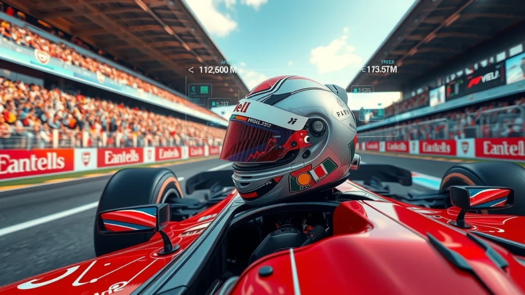 Illustre les technologies de realite augmentee dans la strategie de Formula 1.