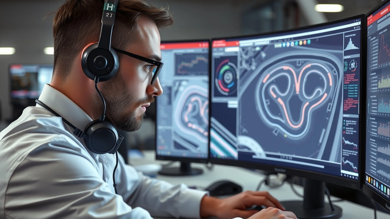 ingénieur utilisant une intelligence artificielle pour concevoir un circuit