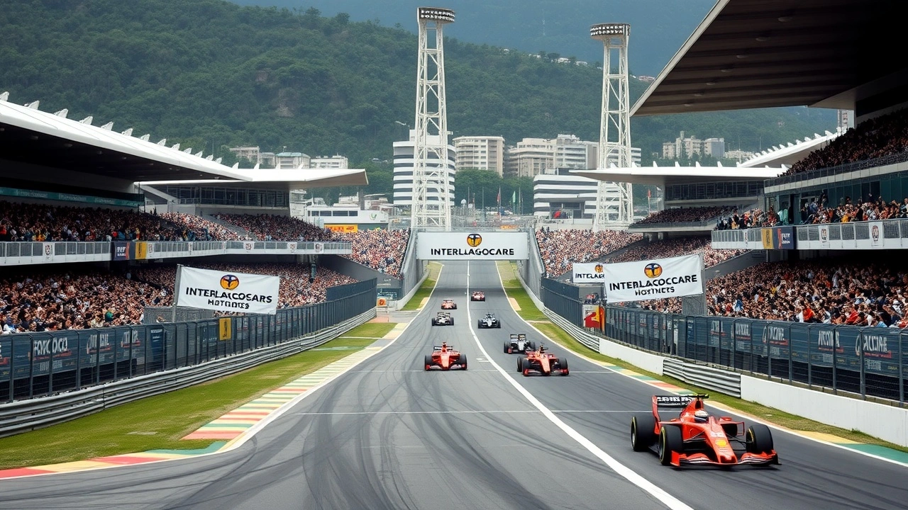 course interlagos avec voitures de course et spectateurs