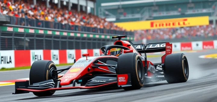 Une illustration des jeunes pilotes en Formule 1 en action sur la piste.