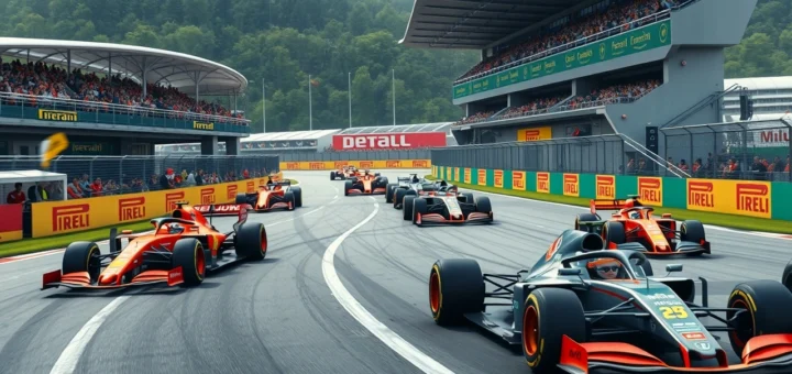 Image illustrant de jeunes pilotes de F1 en 2025 lors des essais libres chez McLaren et Ferrari.