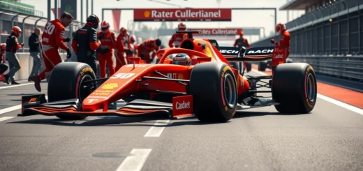 Une illustration photoréaliste d'une course de Formule 1 après l'accident de Jules Bianchi, mettant en avant les leçons de sécurité tirées de cet incident.