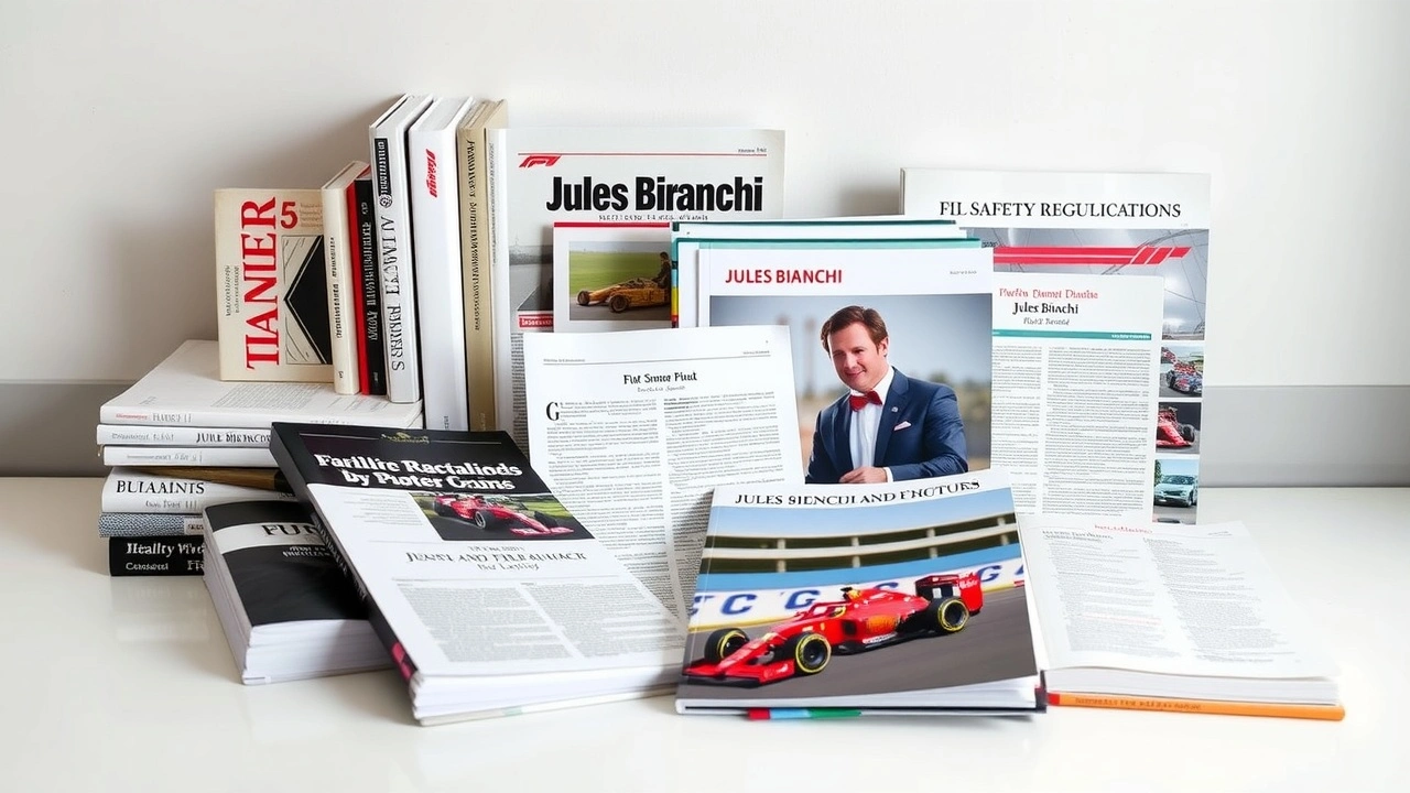 collection de livres sur Jules Bianchi et la sécurité F1