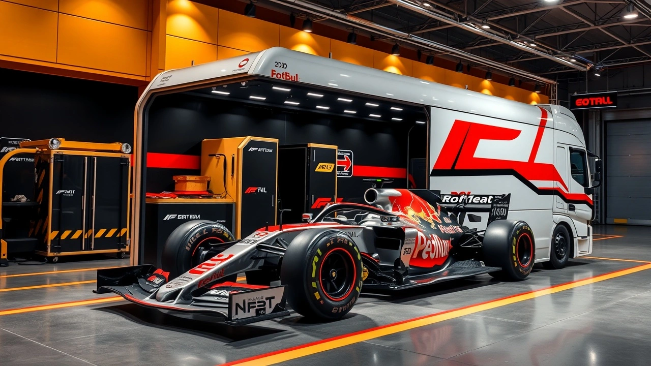 équipements logistiques modernes pour le transport en Formule 1
