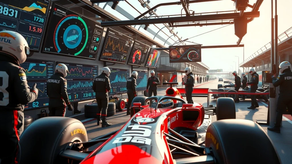 Une illustration montrant l'impact du machine learning sur l'analyse des données en Formule 1.