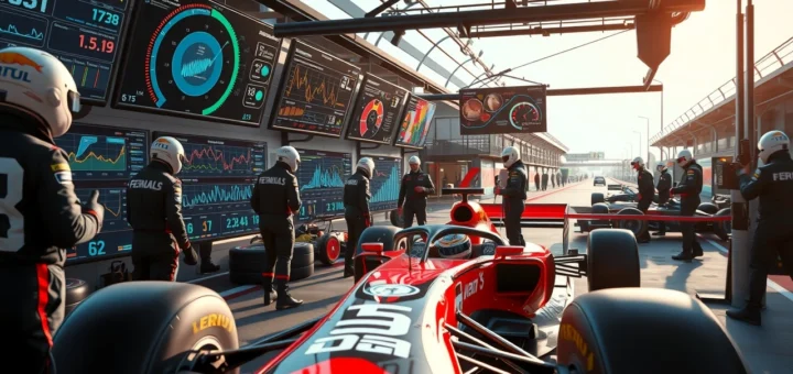 Une illustration montrant l'impact du machine learning sur l'analyse des données en Formule 1.