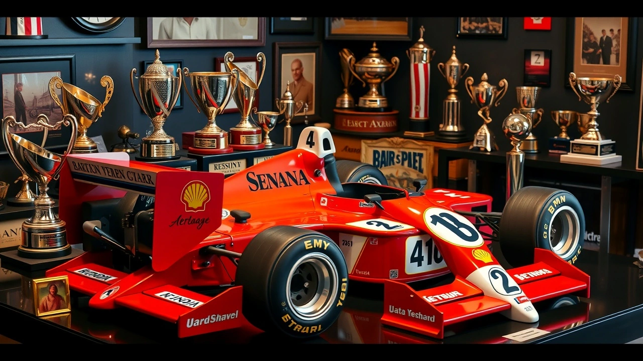 maquette d'une voiture de course d'Ayrton Senna