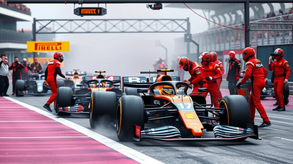 Une image de Max Verstappen dans un arrêt au stand intense en Formule 1.