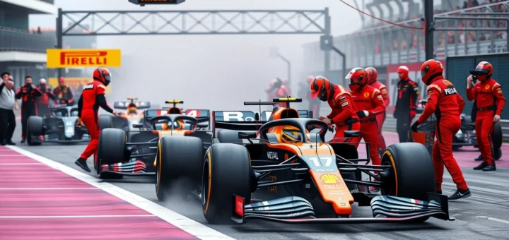 Une image de Max Verstappen dans un arrêt au stand intense en Formule 1.