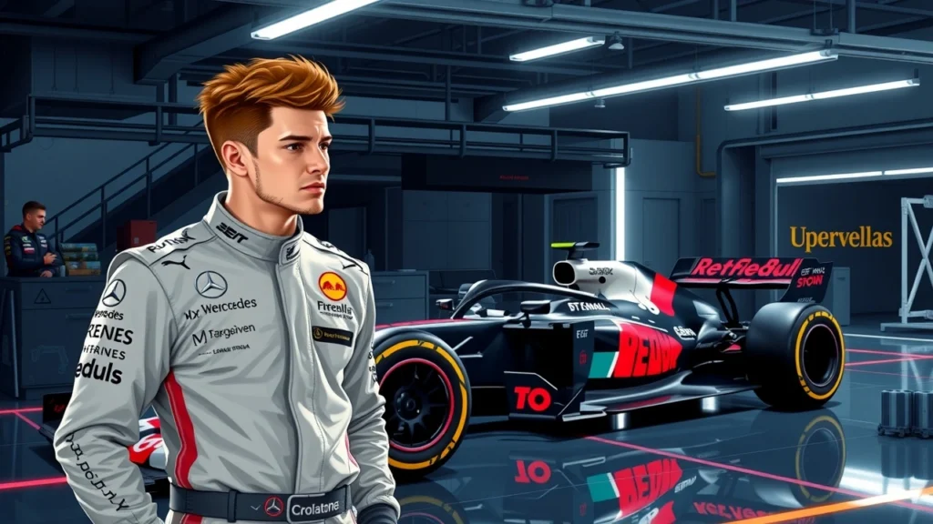 Max Verstappen envisageant un transfert chez Mercedes F1