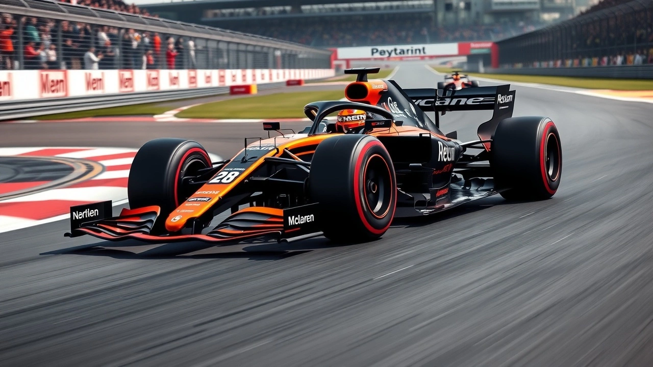 Voiture de Formule 1 McLaren MCL39 sur circuit