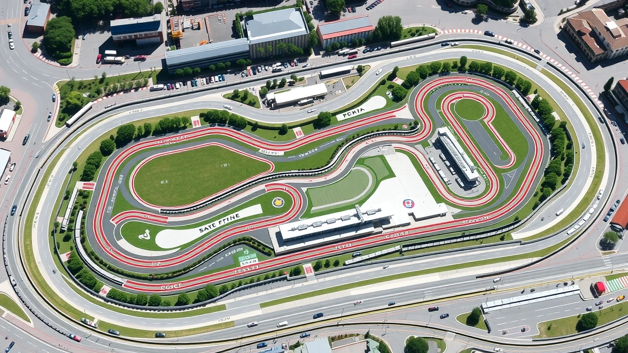 vue du circuit de Monza avec nouvelles configurations de virages