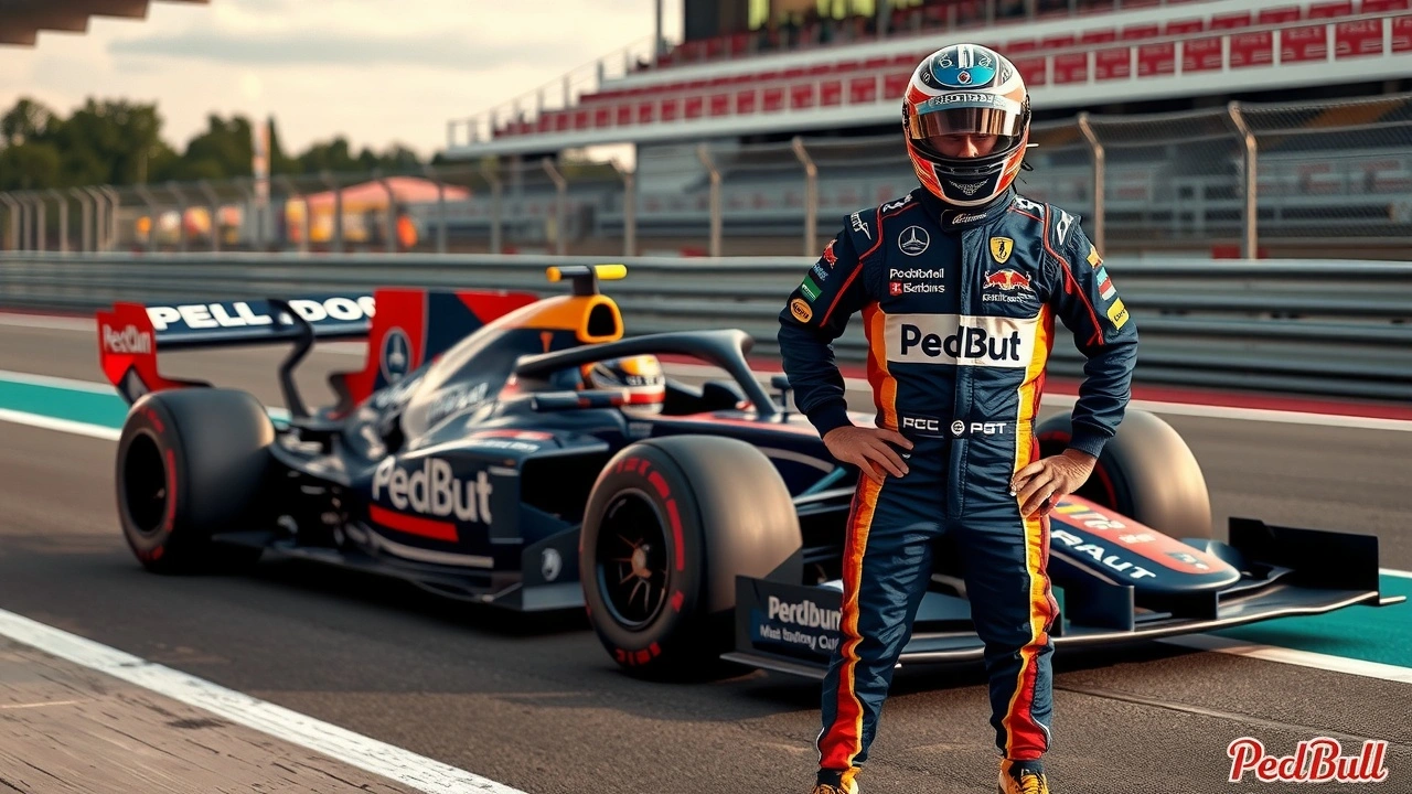 Nicolas Prost en combinaison de course sur un circuit