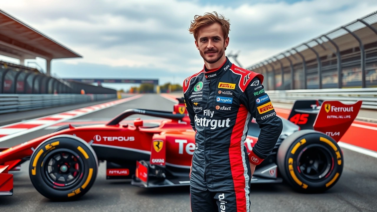 Nicolas Prost en combinaison de course sur circuit moderne