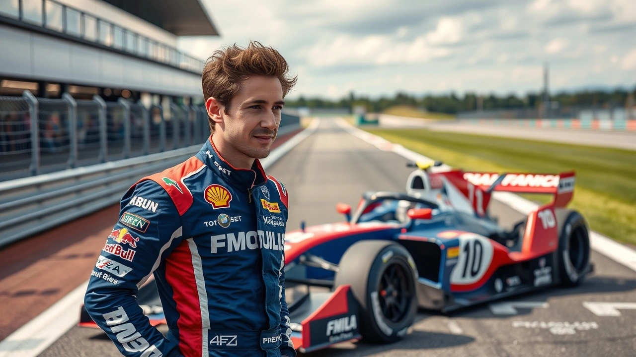 Nicolas Prost en combinaison de pilote sur un circuit