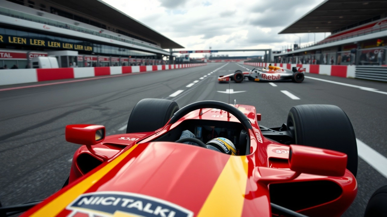 Nicolas Prost dans une voiture de course sur un circuit