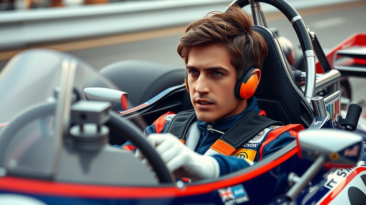 Nicolas Prost dans une voiture de course au début de sa carrière