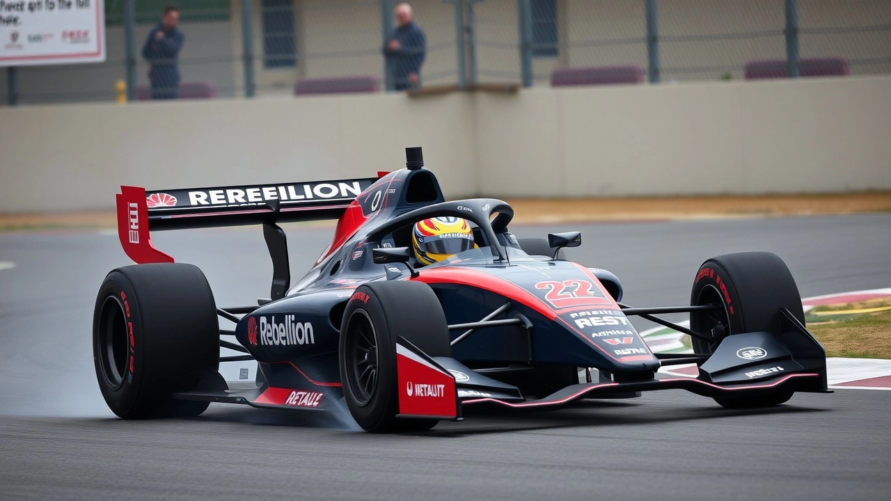 Nicolas Prost en course avec voiture Rebellion Racing