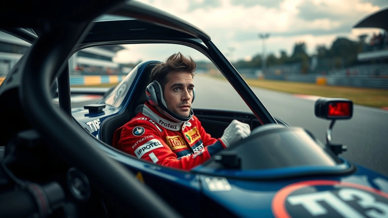 Nicolas Prost dans une voiture de course sur un circuit