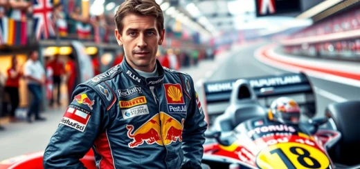 Un portrait photoréaliste de Nicolas Prost, illustrant son héritage et ses ambitions sur la piste.