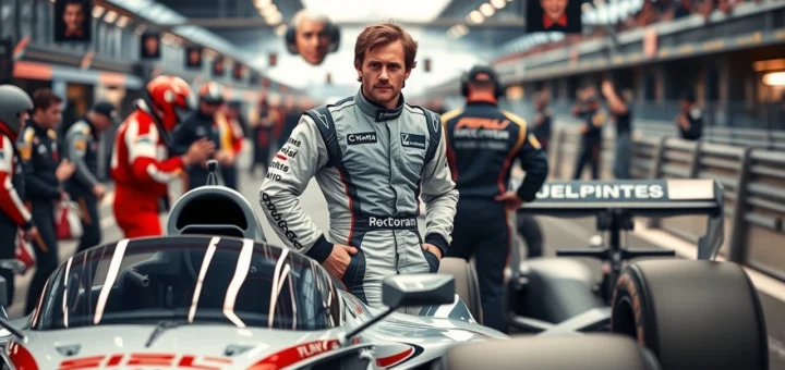 Nicolas Prost dans un environnement de course, prêt pour le défi.