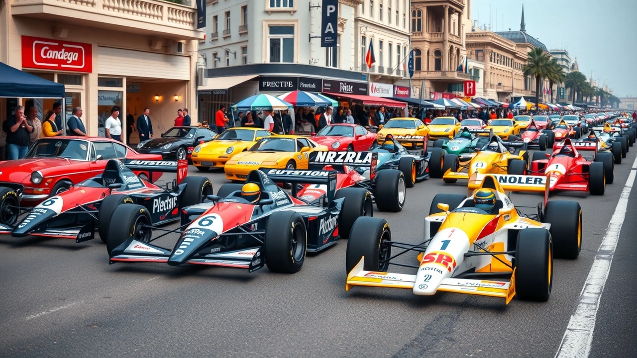 parade de voitures de course emblématiques d Ayrton Senna