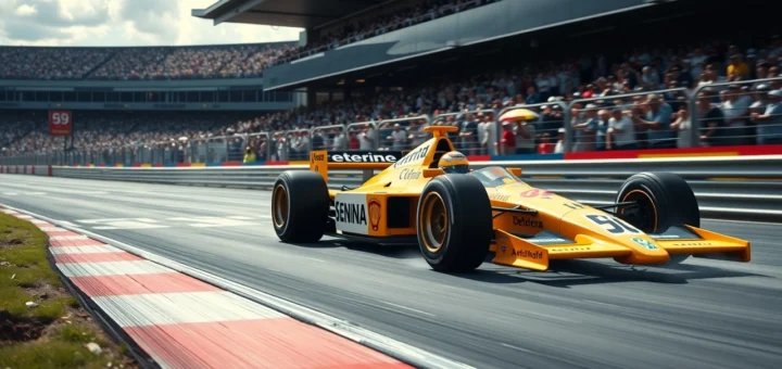 Une image illustrant la passion indéfectible d'Ayrton Senna pour la Formule 1 et ses valeurs humaines.