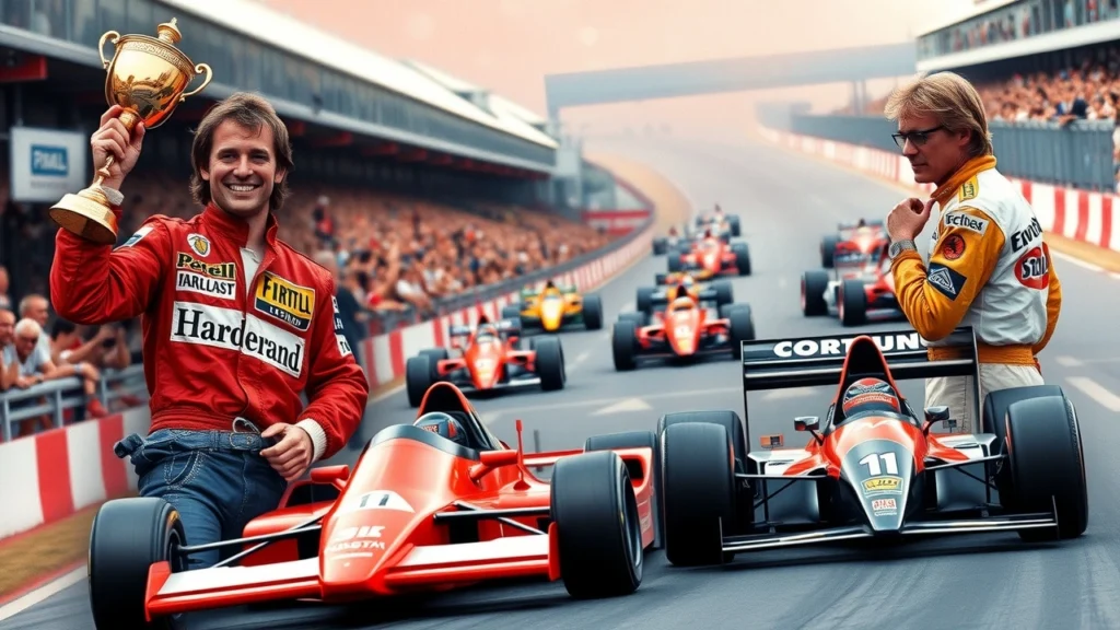 Illustration des phases clés de la carrière d'Alain Prost, montrant ses défis et victoires.