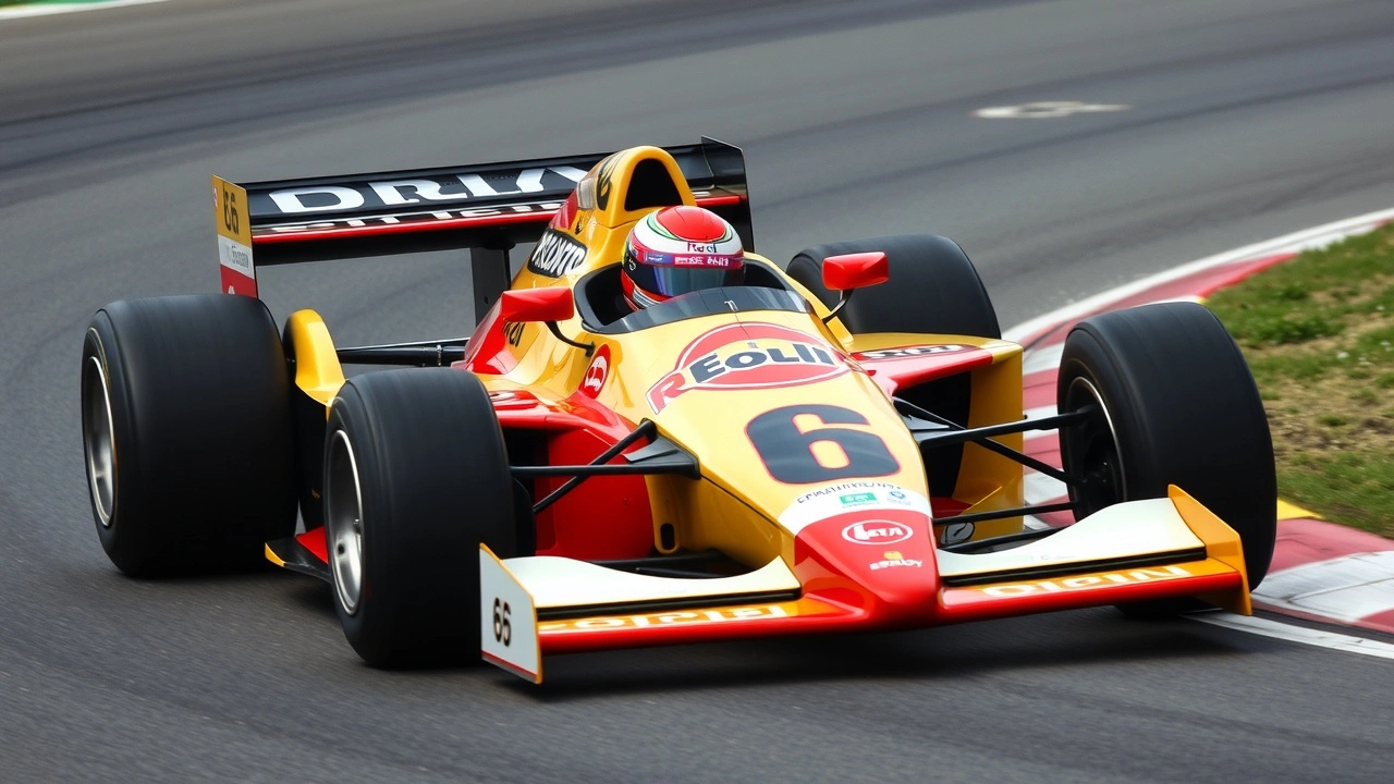 pilote de course maniant une voiture sur circuit