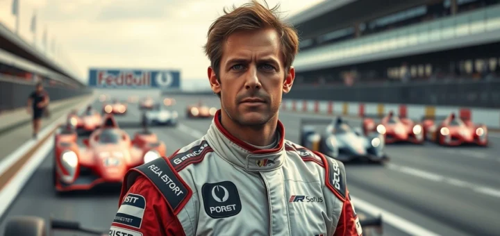 Un pilote de course inspiré de Nicolas Prost, aux défis personnels dans le monde de la course.