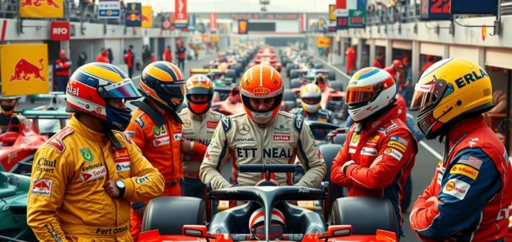 Une illustration des pilotes de F1 aux parcours atypiques dans le monde des grandes écuries.