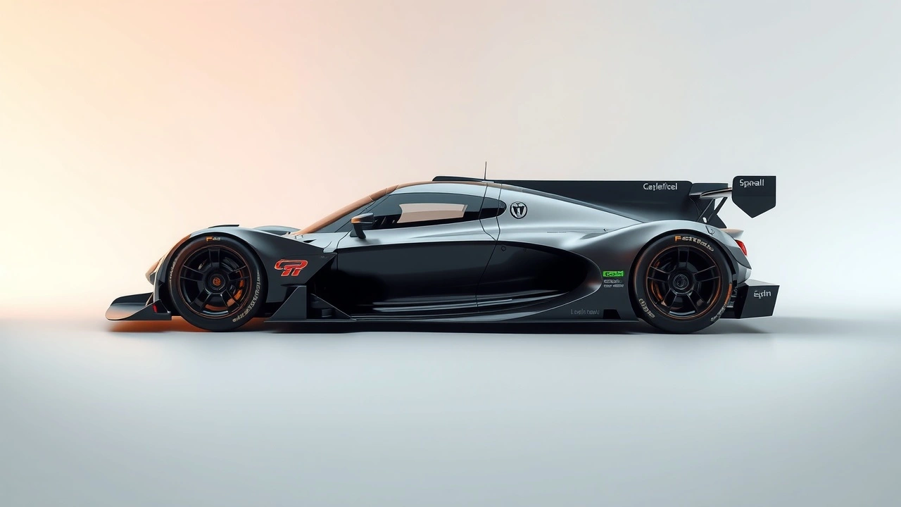 voiture prototype de course moderne avec technologies innovantes