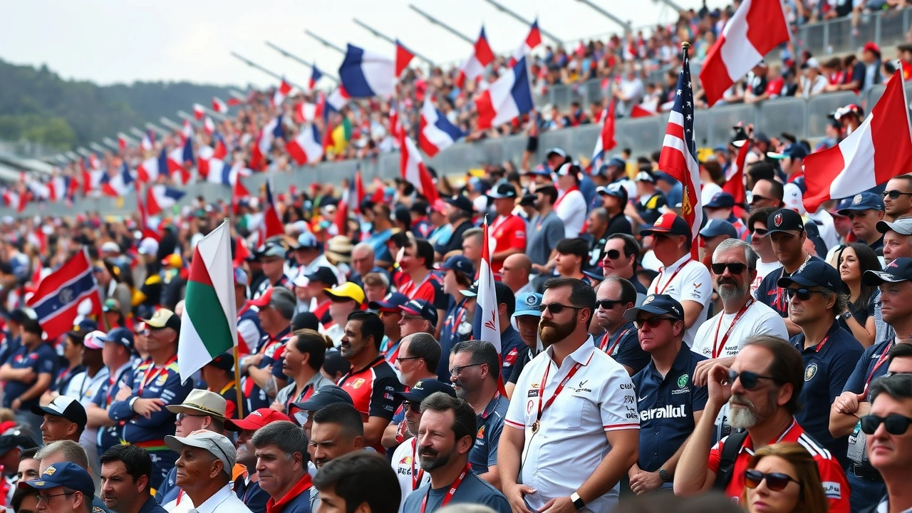 public et fans de Formule 1 au Grand Prix de France