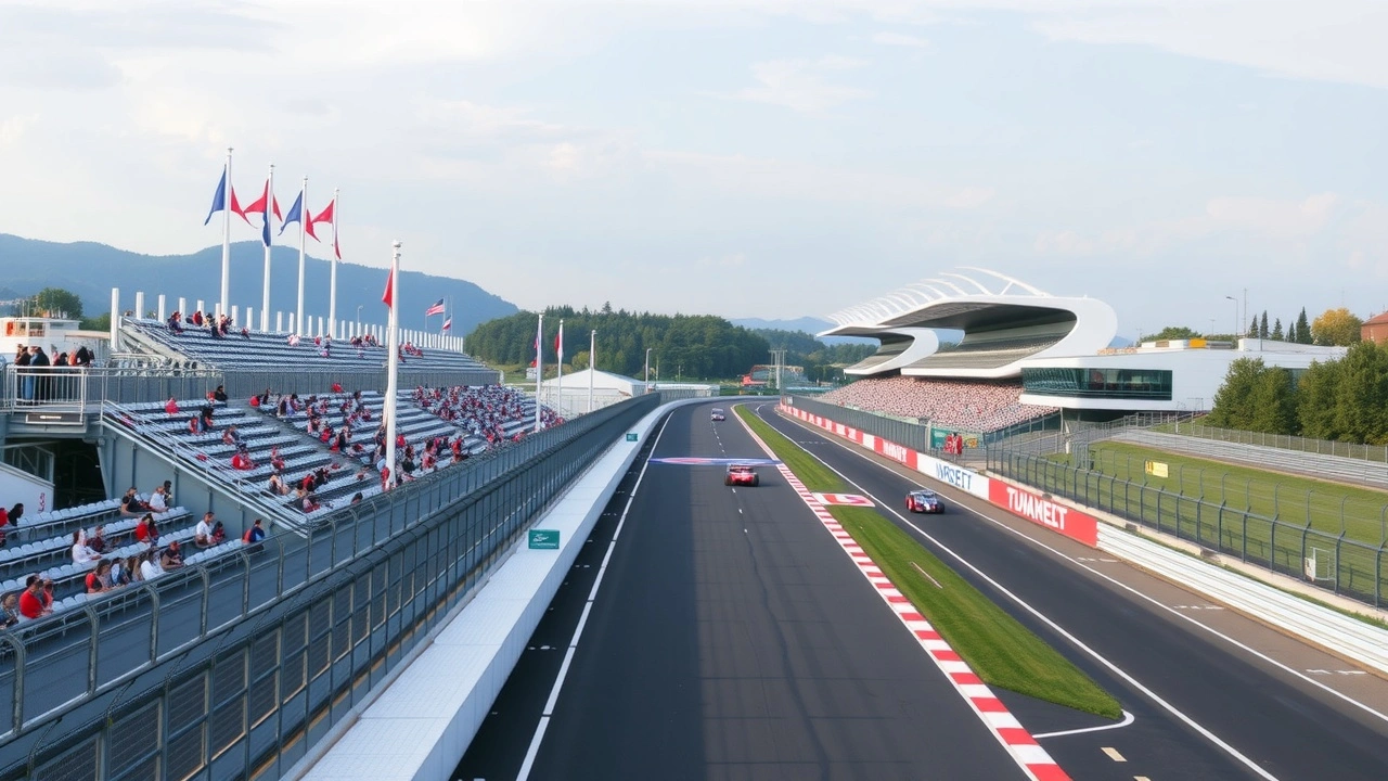 grandstands et installations des fans au Hungaroring