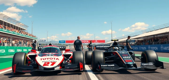 Illustration d'un retour possible de Toyota en Formule 1 via un partenariat avec Haas.