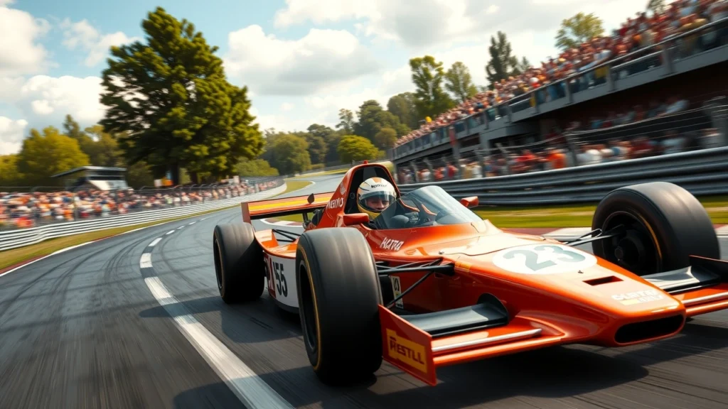 Une scène de course illustrant la technique de pilotage d'Ayrton Senna.