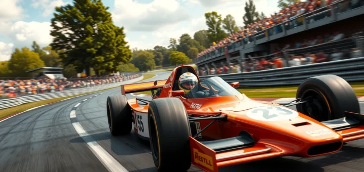 Une scène de course illustrant la technique de pilotage d'Ayrton Senna.