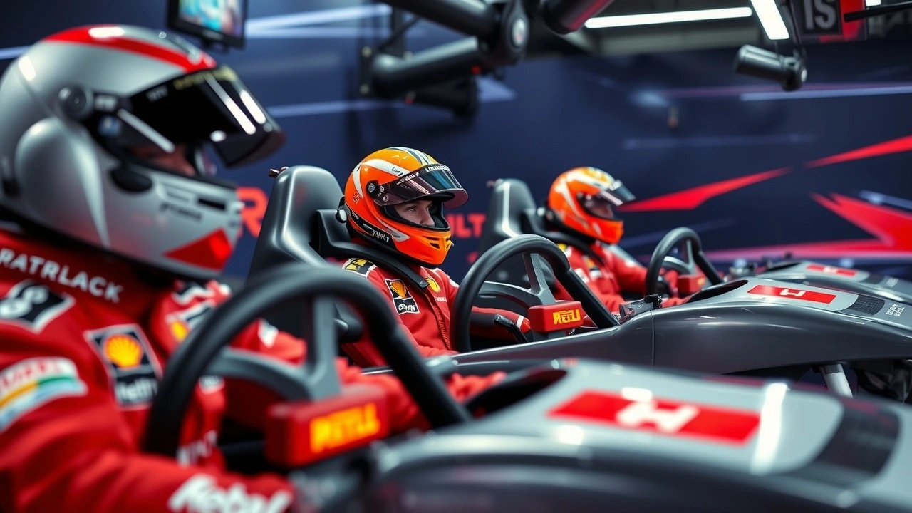 pilotes de Formule 1 dans une séance de simulateur