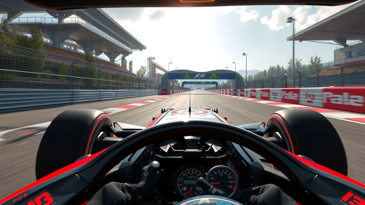 scène de simulation de course dans le jeu F1 25