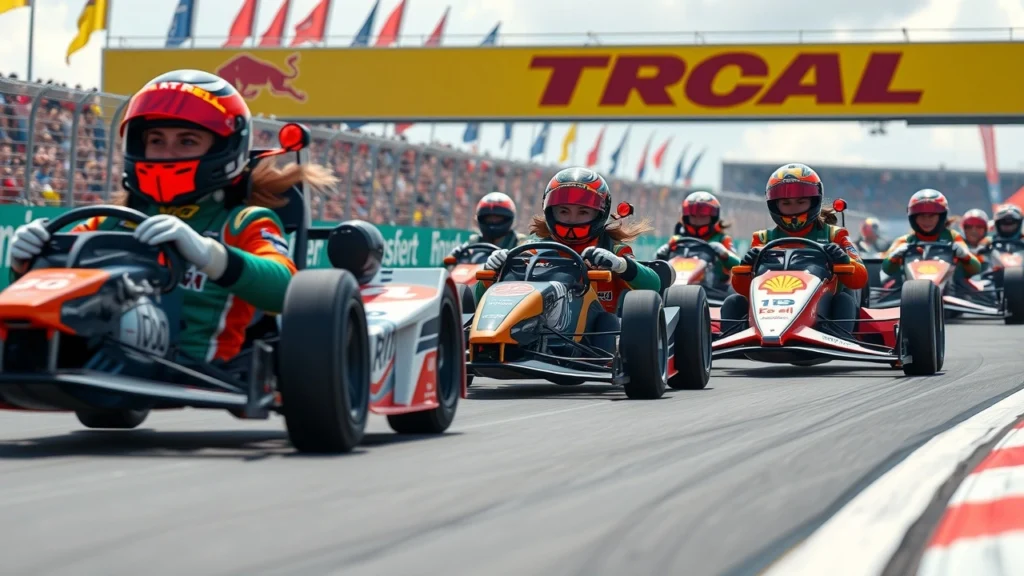 Une illustration des femmes pilotes de sport automobile en compétition.