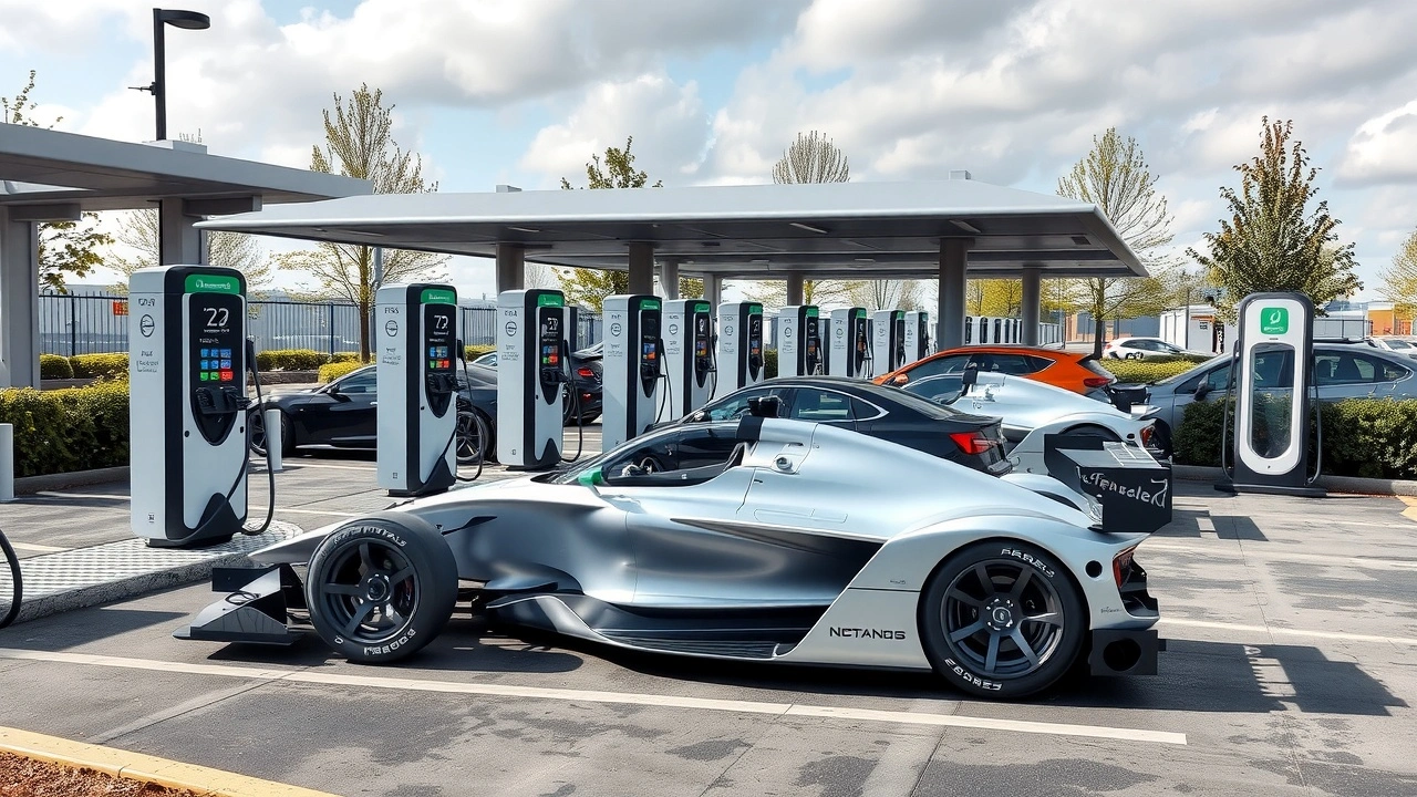 station de charge pour voitures de Formule E