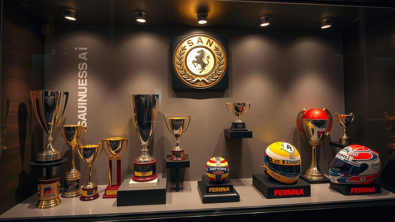 collection de trophées et souvenirs d Ayrton Senna