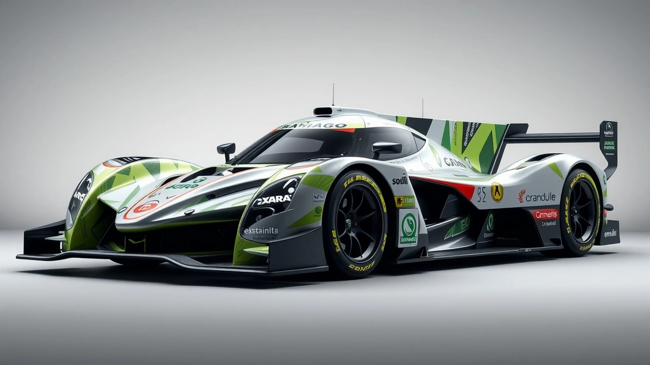 voiture de course moderne mettant en avant l'aerodynamique